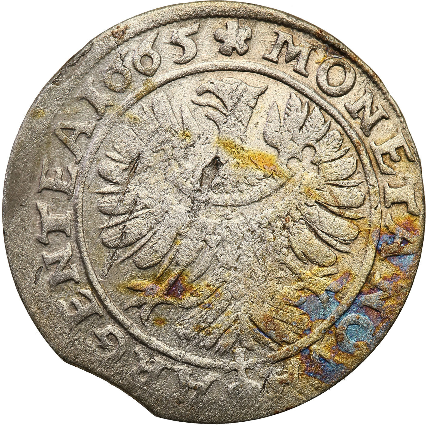 Śląsk, księstwo legnicko-brzesko-wołowskie. Krystian Wołowski. 6 krajcarów 1665, Brzeg
